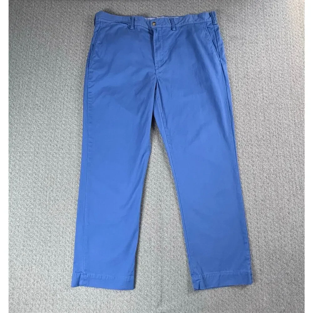 Polo Ralph Lauren Men's Sz 38/30 Blue Chino Pants Trousers Stretch Cotton - Picture 4 of 12